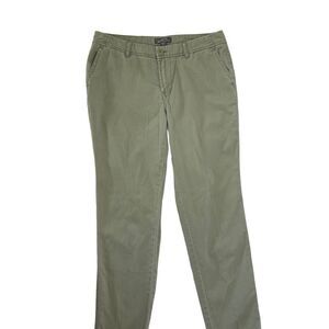 Eddie Bauer 100% cotton agave green khaki  denim style pants size S